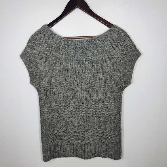 American Eagle Mohair Wool Blend Y2K Sweater Top Womens Large Gray Bella Swan - Picture 4 of 10